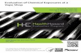 HHE Report No. HETA-2015-0107-3279, Evaluation of Chemical ... · Evaluation of Chemical Exposures at a Vape Shop. HHE Report No. 2015-0107-3279 July 2017. ... This vape shop purchased