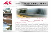 301 STAINLESS STEEL - Creating Innovative Steel Solutions · 301 STAINLESS STEEL 1 Type 301 is an austenitic chromium-nickel stainless steel that provides high strength and good ductility