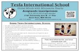 Tesfa&International&School& · 2015-07-23 · Audaces, Buenos Comunicadores, Solidarios, Íntegros, Informados e Instruidos, Indagadores, Pensadores, Equilibrados, de Mentalidad Abierta,