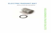 ELECTRIC HEATING THERMOSYSTEM · electric radiant mat 8200e installation and use manual electric heating thermosystem heating passion