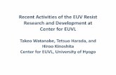 Recent Activities of the EUV Resist Research and ... · Recent Activities of the EUV Resist Research and Development at Center for EUVL Takeo Watanabe, Tetsuo Harada, and Hiroo Kinoshita