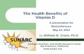 The Health Benefits of Vitamin D - LBM-MG Vitamina D beneficios .pdf · The Health Benefits of Vitamin D A presentation for BioConference ... 95% CI 95% CI Regression fit ... y =