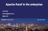 @jbonofre jbonofre@apache.org JB Onofré Apache Karaf in ... · JPA service (EntityManager as service, abstracting OpenJPA, Hibernate, EclipseLink) karaf@root()> feature:install jpa