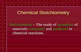 Stoichiometry - The study of quantities of materials ... · Stoichiometry - The study of quantities of materials consumed and produced in chemical reactions. Atomic Masses 03_34 Slits