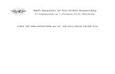 39th Session of the ICAO Assembly · 39th Session of the ICAO Assembly ... SUAREZ, Ana Pamela DELEGATE PRESIDENTA DE LA JUNTA DE ... BERNARDI, Eduardo DELEGATE DIRECTOR