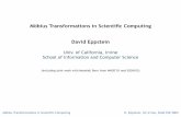Möbius Transformations in Scientific Computing David Eppsteineppstein/pubs/Epp-CSE-03.pdf · Möbius Transformations in Scientific Computing D. Eppstein, UC Irvine, SIAM CSE 2003