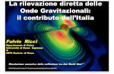 Onde Gravitazionali: il contributo dell’Italia · Dopo qualche centinaio di anni si ... Lunghezza d’onda della luce ~ 1 micron ÷100 1 metro Capello umano ~ 100 microns ÷10,000