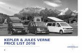 KEPLER & JULES VERNE PRICE LIST 2018 - westfalia-mobil.com · Living area options BASE VEHICLE & LIVING AREA Fiamma awning installation kit for Mercedes Vito Jules Verne - ° 129.00