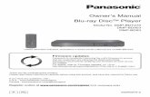 Owner’s Manual Blu-ray DiscTM Player Model No.DMP-BDT270 ... · Model No.DMP-BDT270 DMP-BD903 DMP-BD93 ... Panasonic is constantly improving the unit’s firmware to ensure that