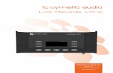 LR-16 Product Manual - Cymatic Audio · The LR-16 was designed using high-grade components, in order to ensure optimum performance as a recorder for live performances, while sparing