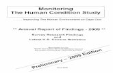 Monitoring The Human Condition Study: Annual Report of ... · Monitoring The Human Condition Study: Annual Report of Findings – 2009 ... MONITORING THE HUMAN CONDITION STUDY: ANNUAL