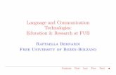 Language and Communication Technologies: Education ...disi.unitn.it/~bernardi/Slides/emcl06.pdf · Language and Communication Technologies: Education & Research at FUB Raffaella Bernardi