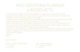 Download Mad Creations Planner 5 Weeks Keto · Carbonara Dip (MC) Snackor Dessert Almond Crackers with Cheeseburger Cream Cheese (RFRF) Snackor Dessert Salted Caramel No-Grainola