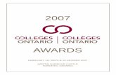 AWARDS - collegesontario.org · entendre haut et fort, comme j’en ai l’occasion aujourd’hui. Quelle chance! Merci, Collèges Ontario! ...