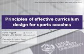 Principles of effective curriculum design for sports coaches · Principles of effective curriculum design for sports coaches ICCE Global Coach Conference, Finland, 23rd-25th August