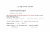 Cold plasma waves - UBblai/plasma_physics/Lecture_4.pdf · Cold plasma waves Waves in non-magnetized plasma Cold plasma dispersion equation Cold plasma wave modes EM wave propagation