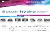Better hydro programme overview 9 –11 May 2017 · Better hydro programme overview Organising partners Main sponsors Governmental and presidential entities frian nion ommiion Government