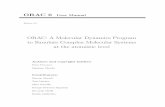 ORAC:AMolecularDynamicsProgram ... · 8 Steered Molecular Dynamics 61 ... Dipartimento di Chimica, Universit`a di Firenze, Via della Lastruccia 3, I-50019 Sesto Fiorentino, Italy