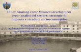 Il Car Sharing come business development area: analisi del ... · • La realtà italiana e il caso di Car City Club a Torino ... abbonamenti fatturato corse costi struttura costi