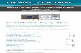 Version 1 - cambridgesound.com · 2 Qt PRO™ Control Unit — OUTSIDE Qt PROTM Control Unit — INSIDE INSTALLATION PROCEDURE CONTROL UNIT • Mount control unit on wall (3 screws