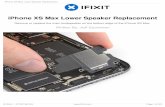 iPhone XS Max Lower Speaker Replacement · INTRODUCTION iPhone XS Max uses both the primary loudspeaker and the earpiece speaker together to produce stereo sound. Use this guide to