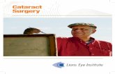 Cataract Surgery · 4 CATARACT SURGERY How do Cataracts affect vision? A cataract can cause painless blurring of the vision, making it difficult to read print or to see clearly in