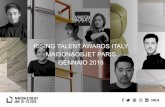 RISING TALENT AWARDS ITALY … 6 - “Ho scelto Federica Biasi per il suo design essenziale con spunti "poetici" che trasmettono messaggi piccoli ma molto precisi”, spiega Andrea