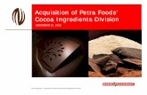 Acquisition of Petra Foods’ Cocoa Ingredients Division · Petra Foods’ Cocoa Ingredients Division a strong player in the cocoa market... 13 Strong current capabilities Further