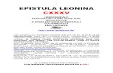 1 EPISTULA LEONINA CXXXV - ephemeris.alcuinus.netephemeris.alcuinus.net/leonina/EL 135.pdf · Quae cum ita sint, ... a Leone Latino Latinê redditum. ... modo decebat), sed petere
