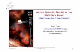 Active Galactic Nuclei in the MeV-GeV band (first results ... · tosti@pg.infn.it 1 MG 12- Session AP4: Active Galactic Nuclei and Gamma Rays July 16, 2009 - Paris Active Galactic