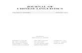 JOURNAL OF CHINESE LINGUISTICS · 256 JOURNAL OF CHINESE LINGUISTICS VOL. 42, NO. 1 (2014) Chinese and Khotanese (with R. E. Emmerick, 1994), and Outline of Classical Chinese Grammar