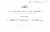 UNIVERSITY OF BALTIMOREarchives.ubalt.edu/ub_archives/ub_collection/pdf/1973.pdf · university of baltimore batl tt:imorc, matryratnd forty~sixth annual commencement exercises . ...