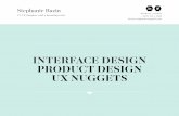 INTERFACE DESIGN PRODUCT DESIGN UX N .INTERFACE DESIGN PRODUCT DESIGN UX NUGGETS Stephanie Bazin