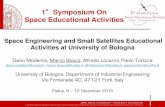 1 Symposium On Space Educational Activities · SITAEL (formerly ALMASpace) is the prime contractor for the platform whilst UniBO is responsible for the on -board GPS receiver, TMTC