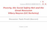 Discussion: Paolo Pinotti (Bocconi) - Frdb · Summary •Great Recession (GR) unemployment, by group –stronger effect on black males, low-skilled, youth •the safety net in the
