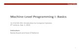 Machine(Level,Programming,I:,Basics,latemar.science.unitn.it/LODE/Architettura_degli_elaboratori_2013/...Carnegie Mellon 2 Today:,Machine,Programming,I:,Basics, HistoryofIntelprocessorsandarchitectures