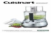 Limited Edition Metal Food Processor MP-14N Series · Limited Edition Metal™ Food Processor INSTRUCTION AND RECIPE BOOKLET For your safety and continued enjoyment of this product,