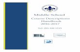 Course Descriptions Handbook 2016-2017 - ISF Italy · Course Descriptions Handbook 2016-2017 Tel: 055 200 1515 . Middle School Program of Studies 2016-2017 2 INTRODUCTION The Middle