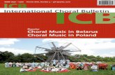 ISSN 0896 – 0968 Volume XXIX, Number 4 – 4th Quarter, 2010 ICB · ICB ICB Dossier Choral Music in Belarus Choral Music in Poland ISSN0896 – 0968 Volume XXIX, Number 4 – 4th