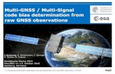 Multi-GNSS / Multi-Signal code bias determination from raw ...navigation-office.esa.int/attachments_12649513_1_Reckeweg_GW... · r, Ks are uncalibrated hardware and software biases