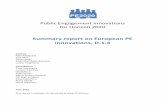 Summary report on European PE innovations, D.1 · Summary report on European PE innovations ... LSC Laboratorio di Scienze della ... within the scope of the PE2020 project. One main