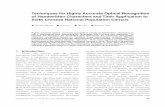 Techniques for Highly Accurate Optical Recognition of ... · D. Zheng et al.: Techniques for Highly Accurate Optical Recognition of Handwritten Characters and Their Application to