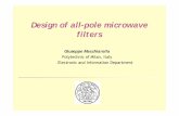 Design of all-pole microwave filters - Intranet DEIBhome.deib.polimi.it/macchiar/microondeI/lucidi/Filtri3.pdf · Design of all-pole microwave filters Giuseppe Macchiarella Polytechnic