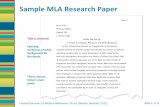 Sample MLA Research Paper - Faculty Server Contactfaculty.uml.edu/evlahakis/documents/MLApaper2SAMPLE.pdf · Hacker/Sommers, A Writer’s Reference, 7th ed. (Boston: Bedford, 2011)
