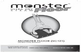MONSTER FLOOR (SC1Z1) - euroflex.com.au · MONSTER FLOOR (SC1Z1) INSTRUCTION MANUAL S t e a m B o o s t e r CUSTOMER SERVICE: 1800 663 866 (AUS) 0800 666 783 (NZ) Model #: SC1Z1 AUS,