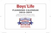 PLANNING CALENDAR 2018–2019 - Boy Scouts of America18).pdf · is Good Scouting Program Delivery: Through its two editions—the Cub Scout edition and the Boy Scout edition—BOYS’