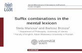 Suffix combinations in the mental lexiconhomepage.univie.ac.at/.../1/2/2/4/12243901/plm_manova_brzoza.pdf · wa.amu.edu.pl ADAM MICKIEWICZ UNIVERSITY IN POZNAŃ Faculty of English