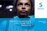 FOURTH quarter & full year 2017 results - solvay.com · 2 SAFE HARBOR This presentation may contain forward-looking information. Forward-looking statements describe expectations,