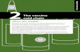 The vaccine cold chain - who.int · mother and child Manufacturer Figure 2.1 The cold chain Source: PATH/WHO In order to maintain a reliable vaccine cold chain at the peripheral level,