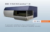 BD FACSCanto™ II · The BD FACSCanto II is designed to address the needs of today’s busy clinical lab. It provides a high degree of automation and quality control to reduce hands-